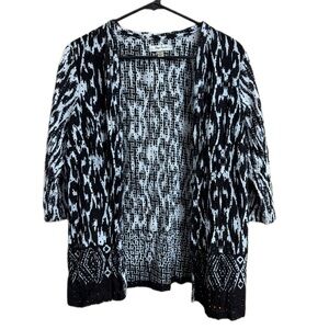 Onque Casuals Monochrome Patterned Cardigan